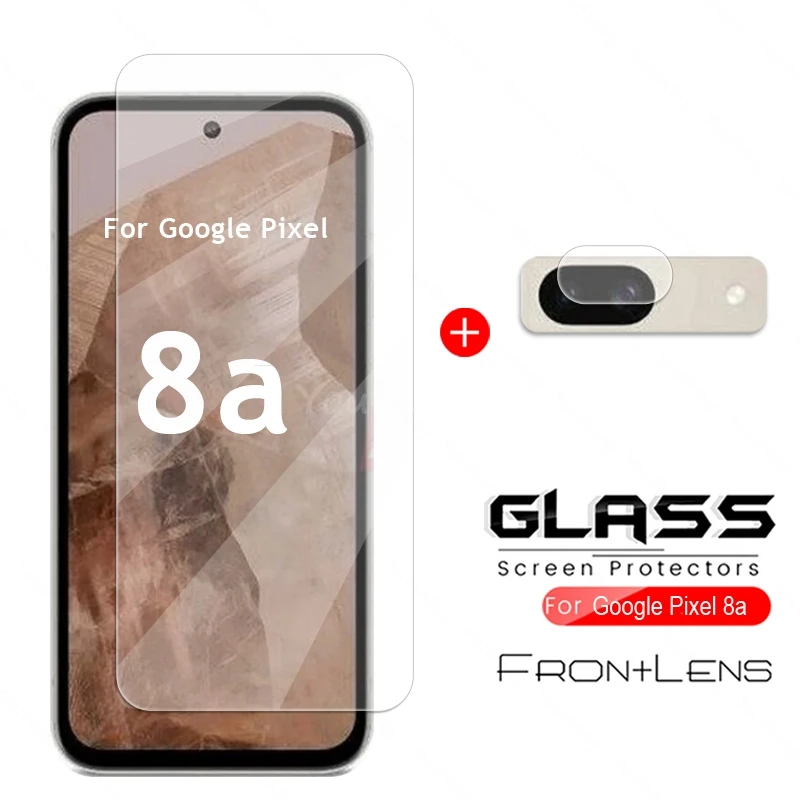 Para Google Pixel 8a Glass Pixel 8a Protector de pantalla de vidrio templado Flim 9D Protector de lente de cámara Flim Google Pixel 8a Glass