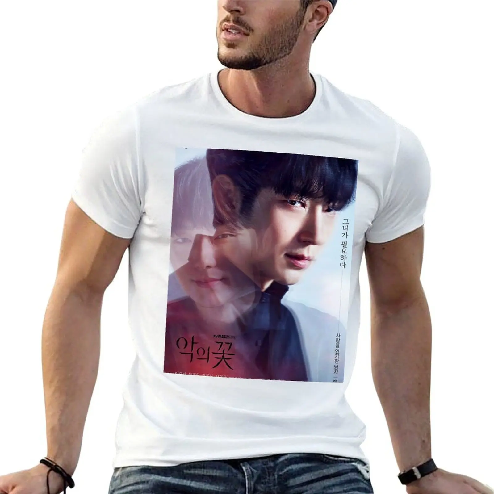 

- Lee Chae 100% Kdrama Flower Gi cotton of tshirt Joon Won T-Shirt t - anime Evil shirts Moon
