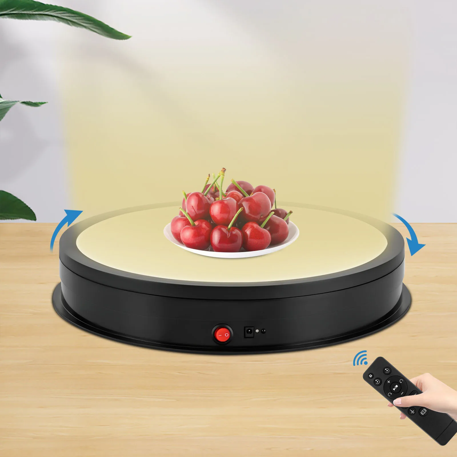 

Rotating Display Stand With Led Light Large Turntable 16.5inch/110LB Load Rotating Cake Stand Display Spinning Platform