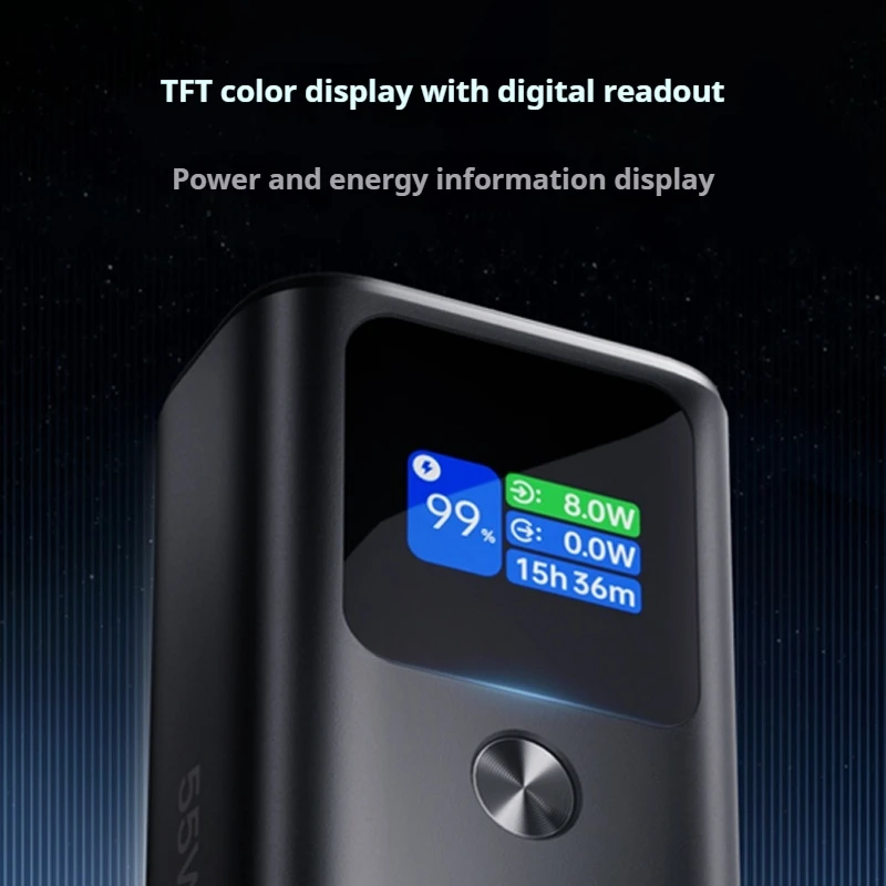 Thunderobot Power Bank V10 10000mAh 55W شاحن محمول سريع الشحن مع شاشة ملونة TFT معتمدة لهاتف iPhone16/Xiaomi