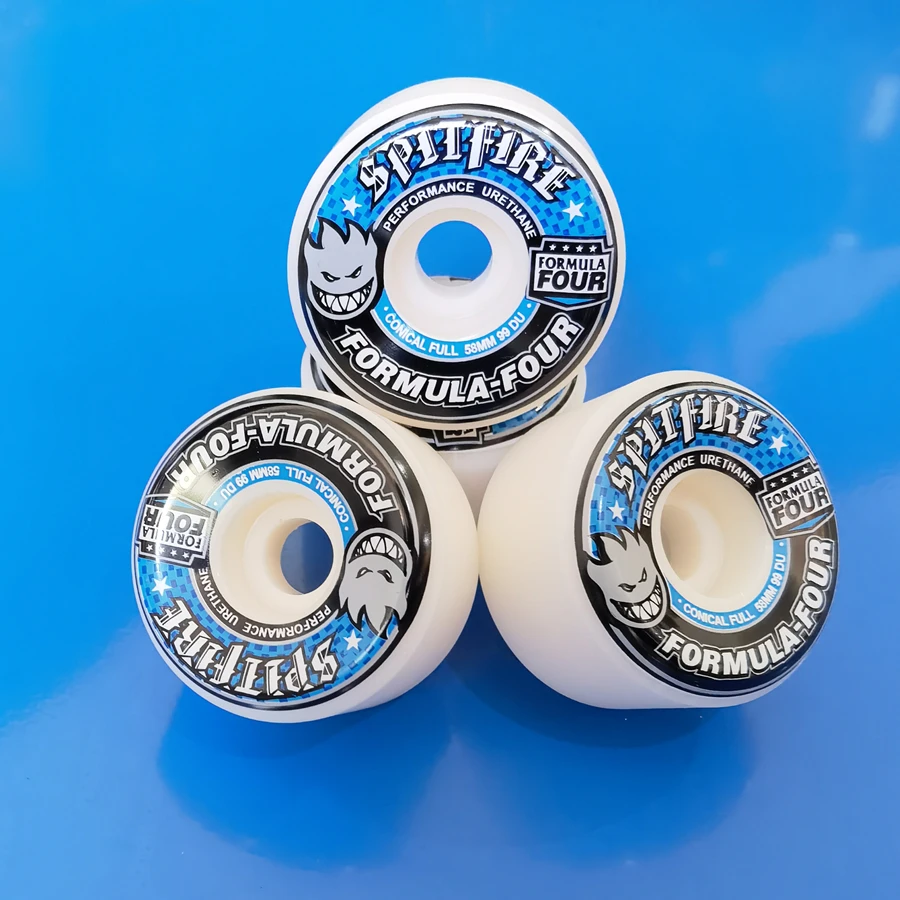 58MM SF skateboard wheel full conical and round shapes 99D 101D good quality pu polyurethane skate wheel