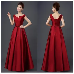 WYHS-80#Evening Dress Long Chorus Costume Banquet Pary Prom Dresses Wholesale Graduation Wine Red Green Grey Gold Champagne Pink