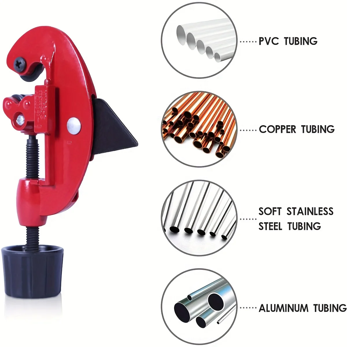 3-28mm/0.11-1.1inch Tube Cutter, Adjustable Aluminum Alloy Pipe Cutter for Cutting Copper Titanium Brass Steel Aluminum Tubing