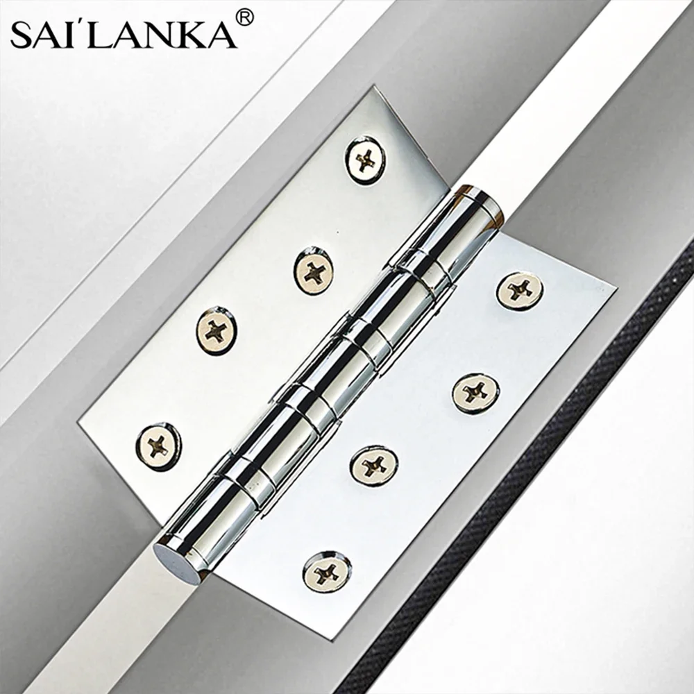 SAILANKA Brass Door Hinge Gold Silver Furniture Modern Hardware Hinge Windows Hinge Wooden Box Household Charniere Porte