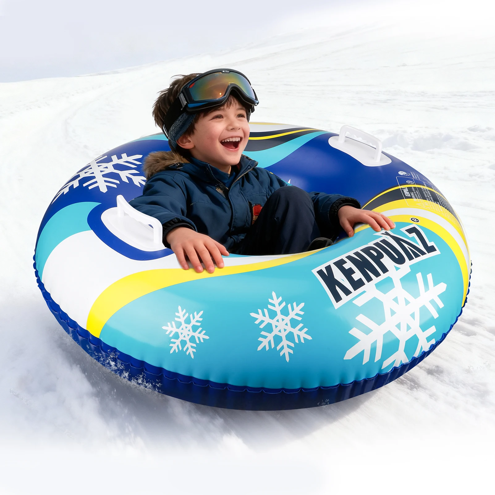 

Kenpuaz синие и красные надувные защитные очки, не склонные трещины, снежные трубки, зимние водонепроницаемые утолщенные устойчивые пластиковые ручки из ПВХ