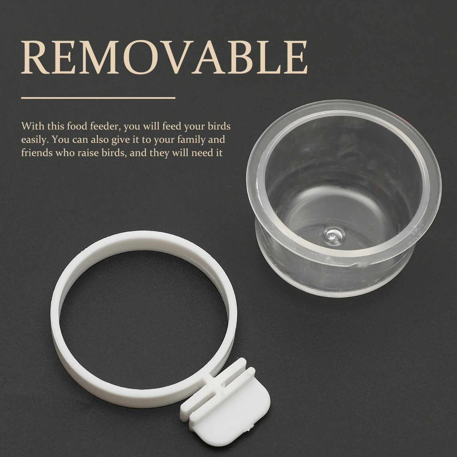 

5 Pcs Bird Food Box Water Bowl Multifunction Transparent Acrylic Feeder Safe Material Sturdy Capacity Hanging Cage Accessories