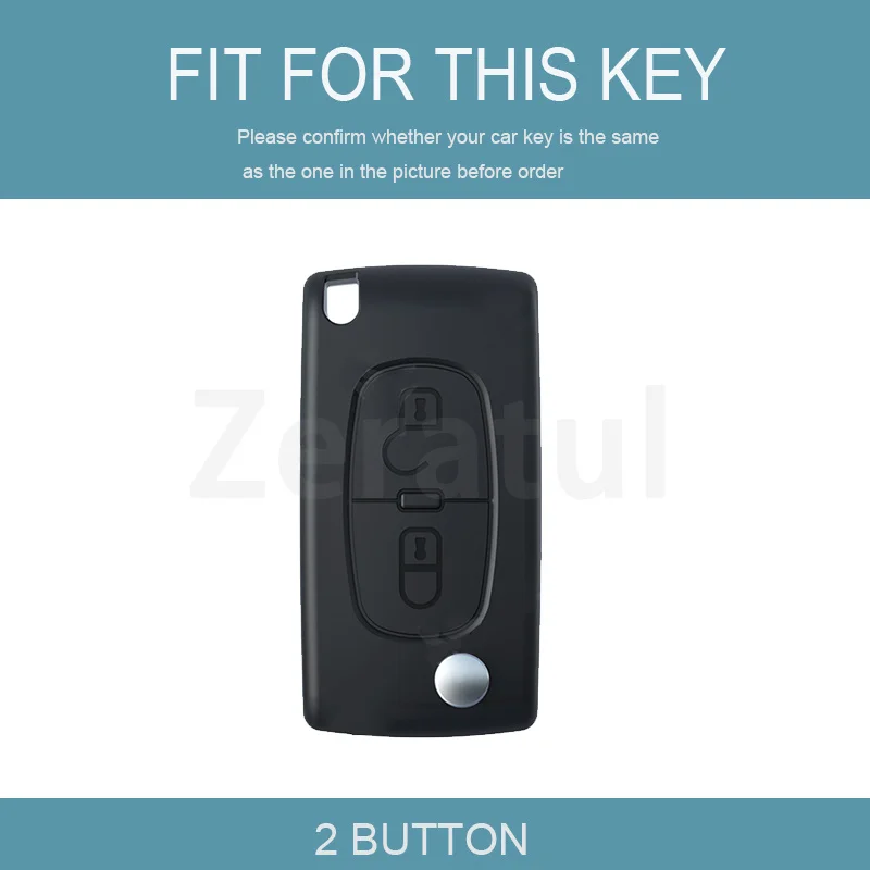 2 Buttons Auto Shell Fob TPU Car Flip Key Case Cover for Peugeot 107 207 307 308 407 607 3008 5008 for Citroen Xsara C5 C6 C8