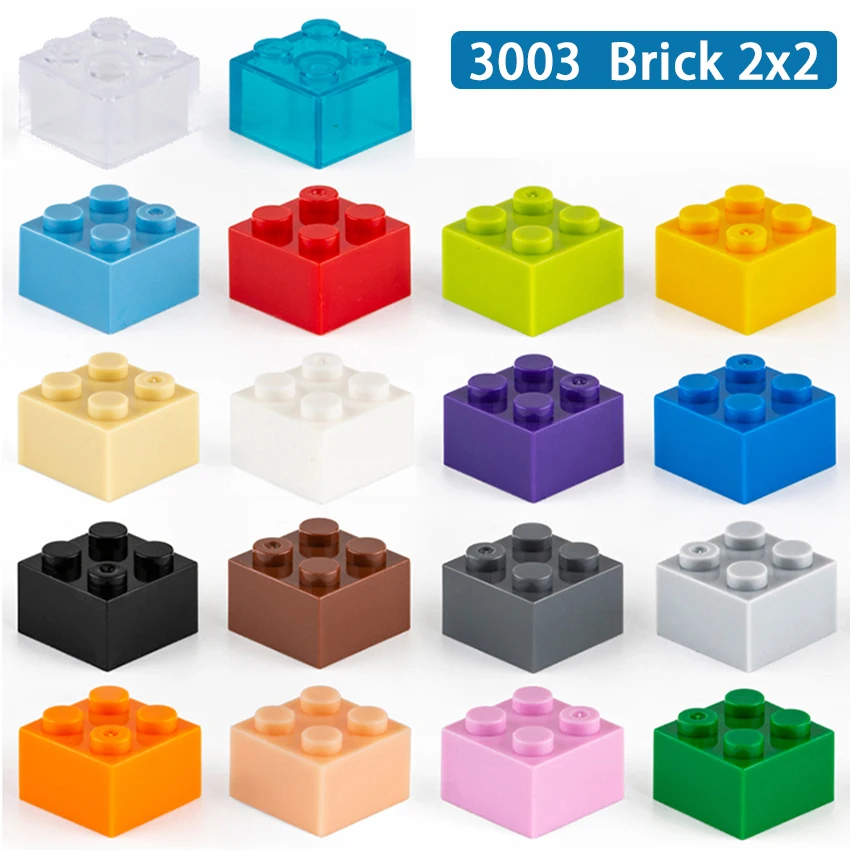 DIY Building Blocks 160/80/40pcsThick Figures Bricks 2x2 Educational Creative Plastic Toys for Children Gift Sticker 3003