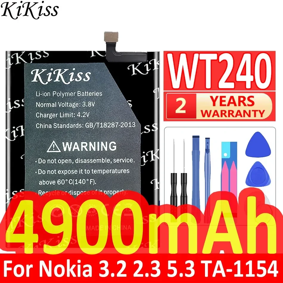 

Аккумулятор KiKiss для мобильного телефона Nokia 5,3 3,2/23,0 TA-1154 TA-1156 4900 мАч WT240 WT 240