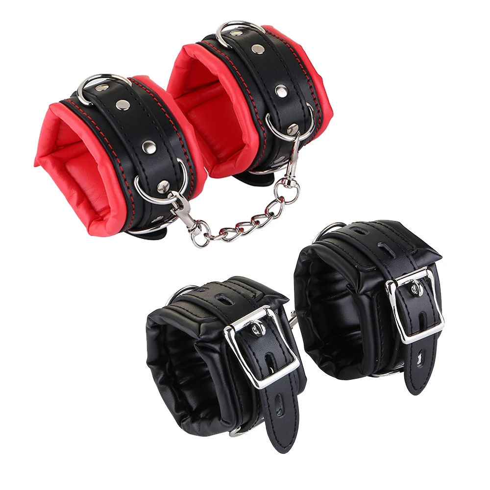 BDSM Bondage Set Stainless Steel Adjustable Telescopic Sex Slave Handcuffs Ankle Cuffs Fetish Restraints Sex Toys for Couples