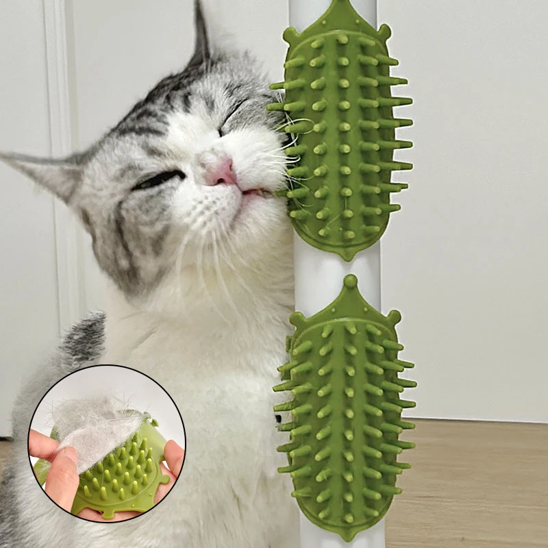 Cat Scratcher Massager Pet Cats Scratching Rubbing Brush kitten Grooming Self Cleaning Table Dogs Kitten Scratcher Combs