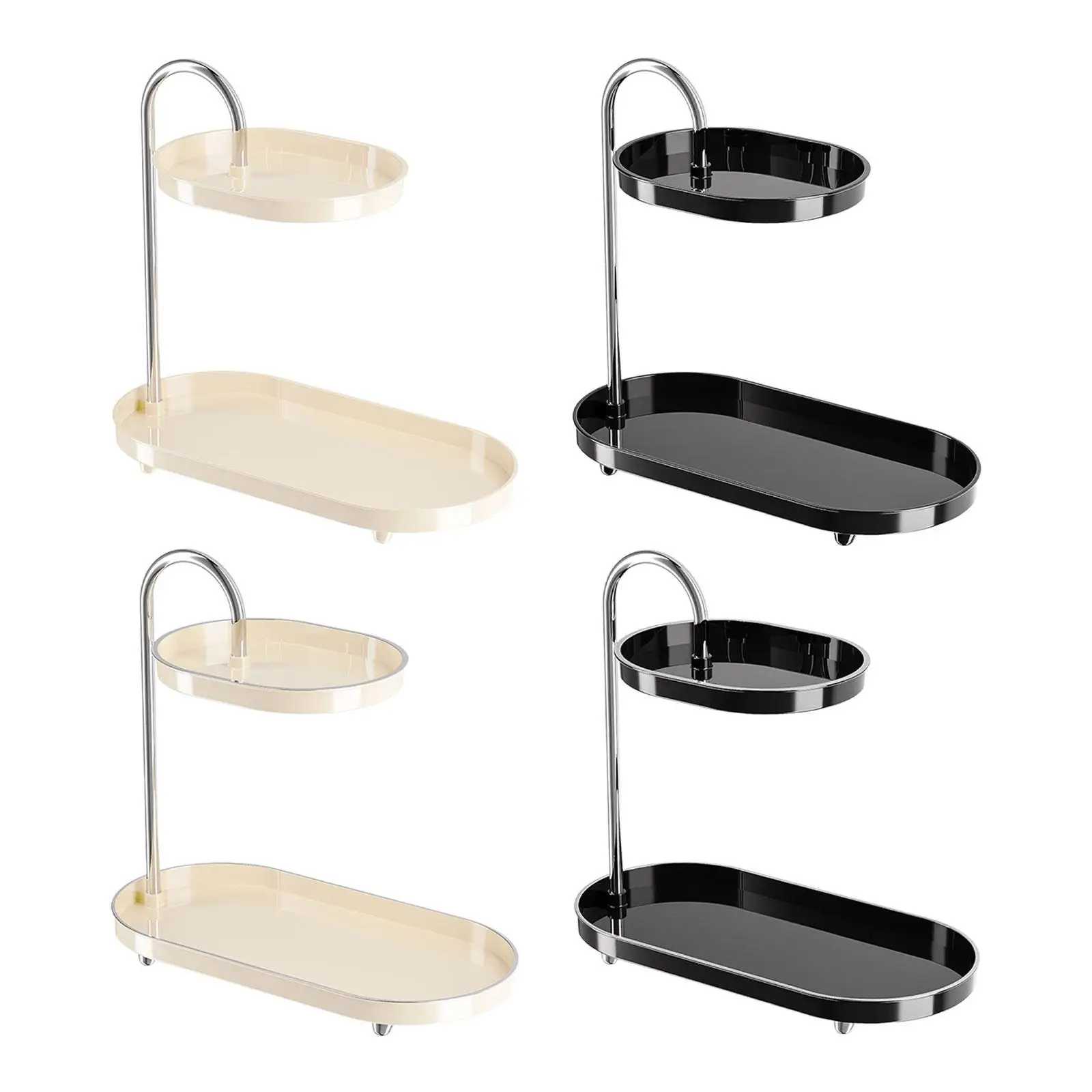 2 طبقة الحمام المنظم ديكور متعدد الوظائف الإبداعية زخرفة الغرور الرف لعداد أدوات الزينة أقراط العناية بالبشرة الغرور #4