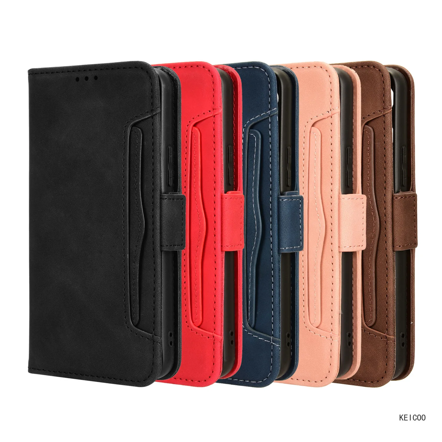 Shockproof Multi-Card Slot Phone Case for Vivo Y02S T2X Y17S V29E 4G 5G Phone Shell Anti-fall Flip Cover Wallet Clip Phone Cover