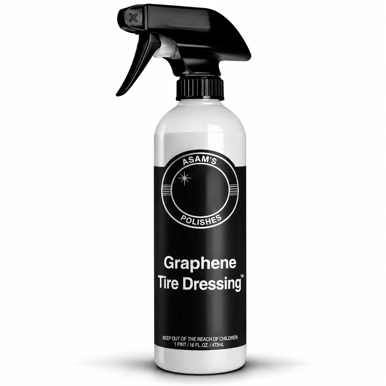 Graphene Tire Dressing Spray 16 oz – High Gloss Tire Shine, Long Lasting Protection, Non-Greasy Formula for Deep Black Finish