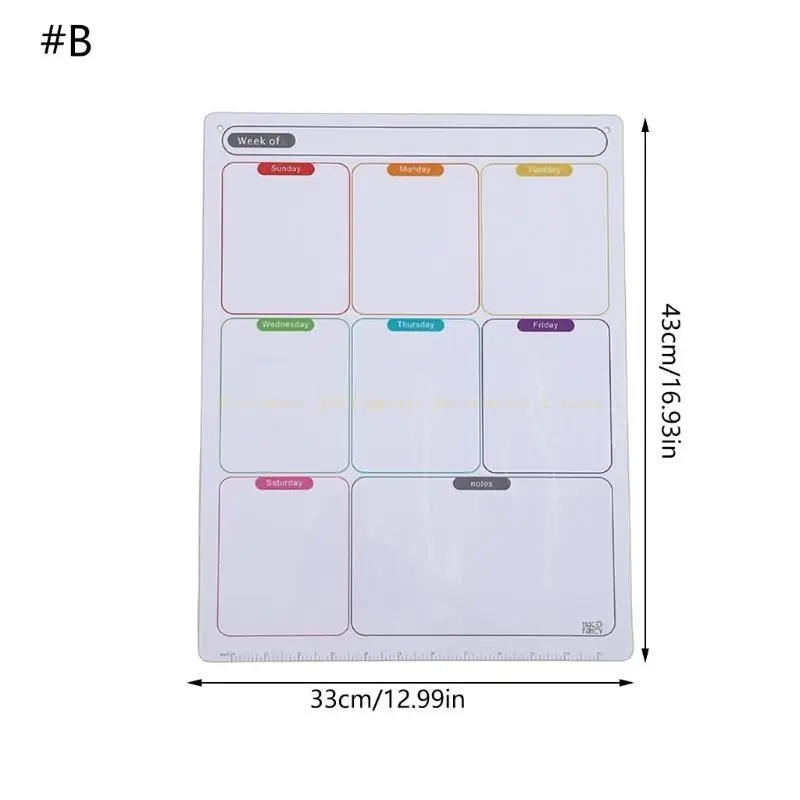 Magnetischer Whiteboardkalender für Kühlschrank, Magnetkalender Weekly Planer