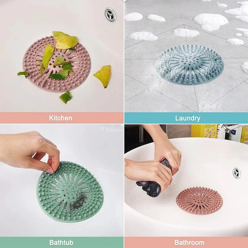 1Pc Sink Strainer Bathroom Sewer Filter Floor Drain Drain Hair Catcher Bath Shower Stopper Plug Anti Blocking Bathroom Products