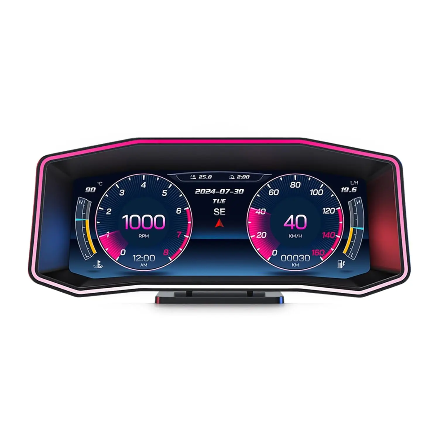 

OBD2 Gauge Display P4, GPS Speedometer with Speed, Slope & Turbo Meter, Ambient Light, Overspeed Alarm