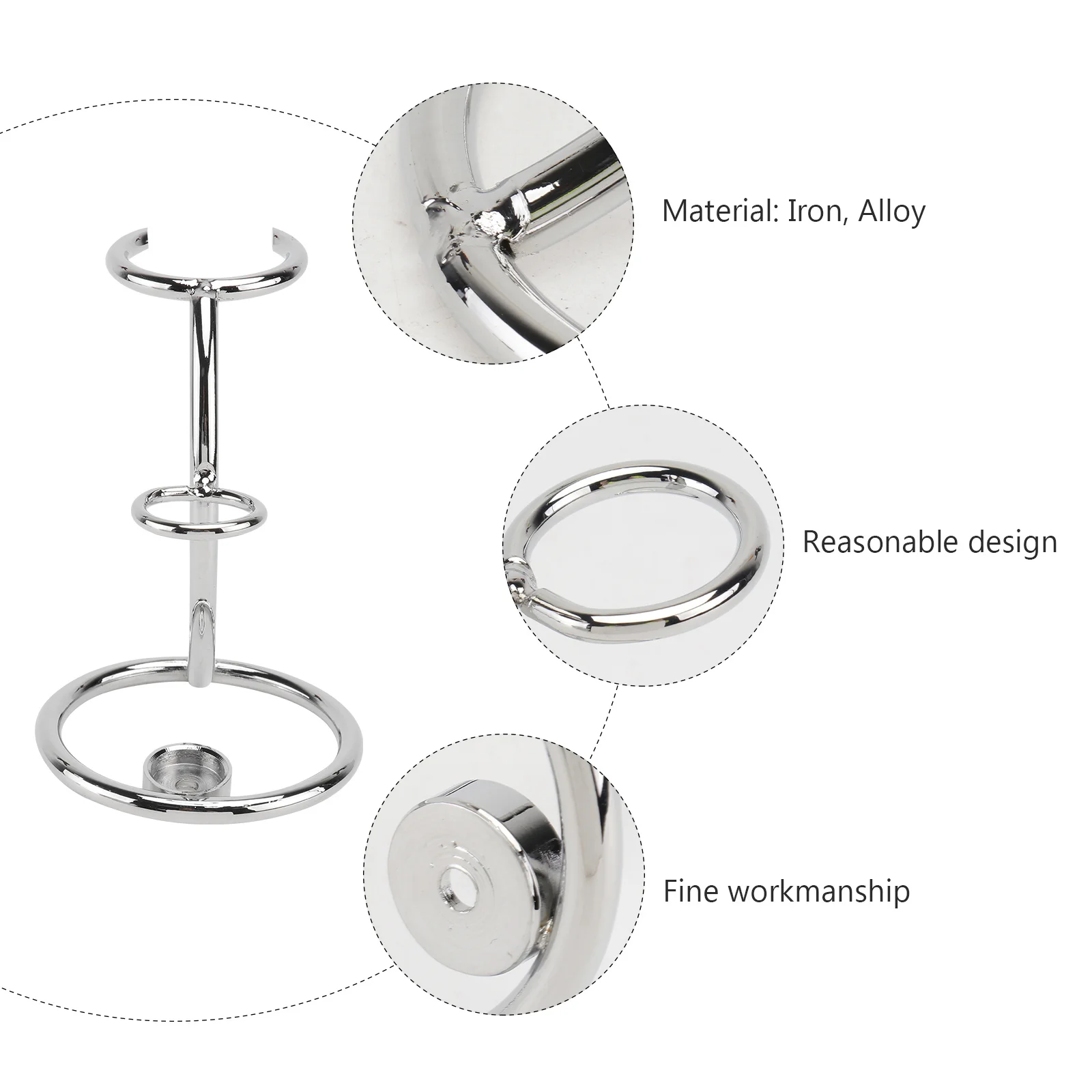 حامل فرشاة الحلاقة رف معدني مزدوج القوس تصميم الحلاقة والفرشاة تخزين الوقوف لتنظيم الحمام رفوف أدوات الحلاقة
