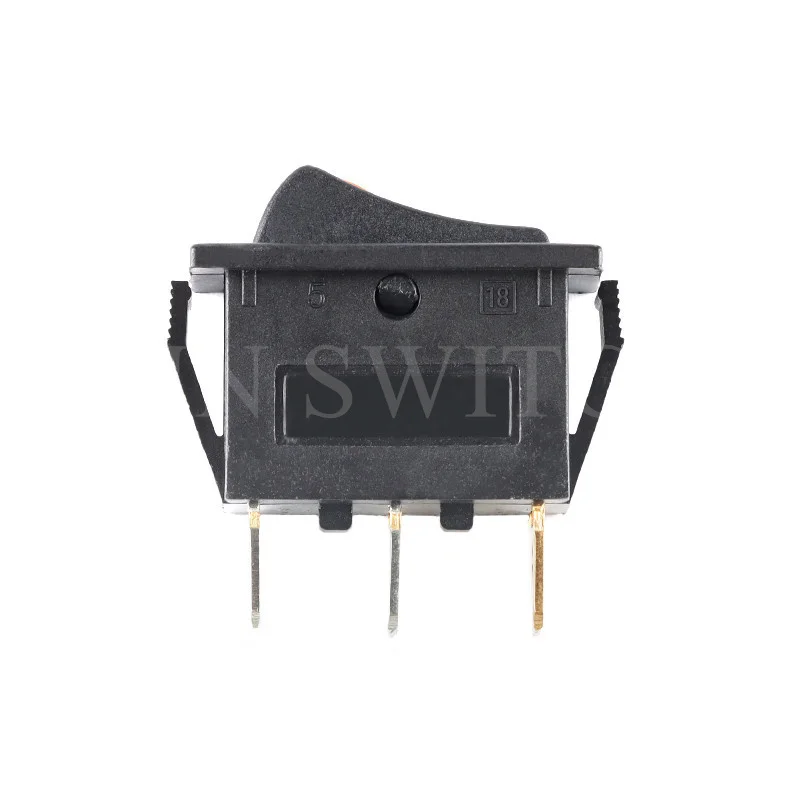 1PCS KCD3 Black Rocker Switch ON OFF 3Pin Latching 16A 250VAC With Dot LED For Motor Car Auto Switch Red Blue Green Yellow Light