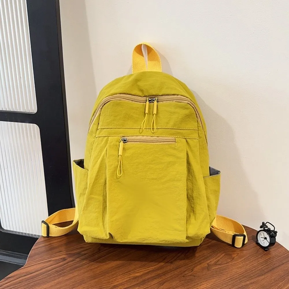 

Fashion Large Capacity Backpack Solid Color Ultra-Light School Bag Multifunctional Shoulder Bag Travel