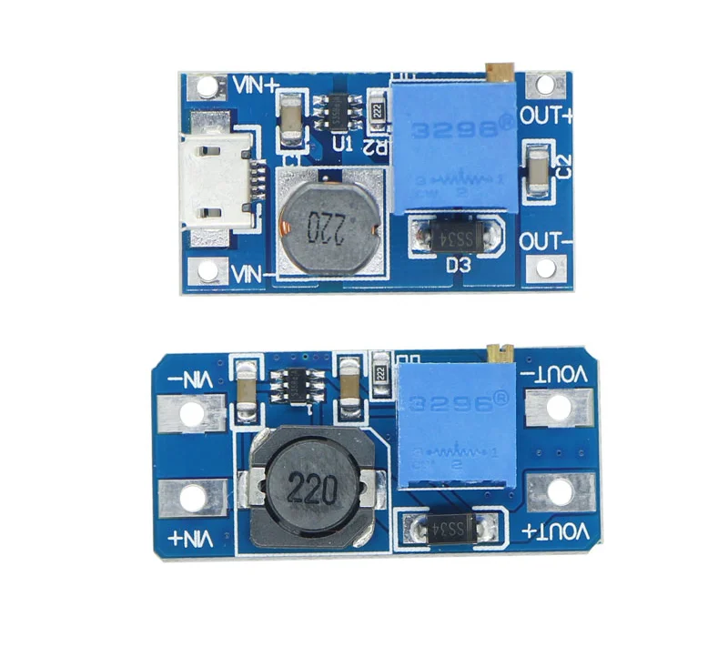 5 PCS module; Adjustable power Supply for Arduino, 2a Max DC-DC,, Booster 3-5V to 5V/9V/12V/24V, MT3608