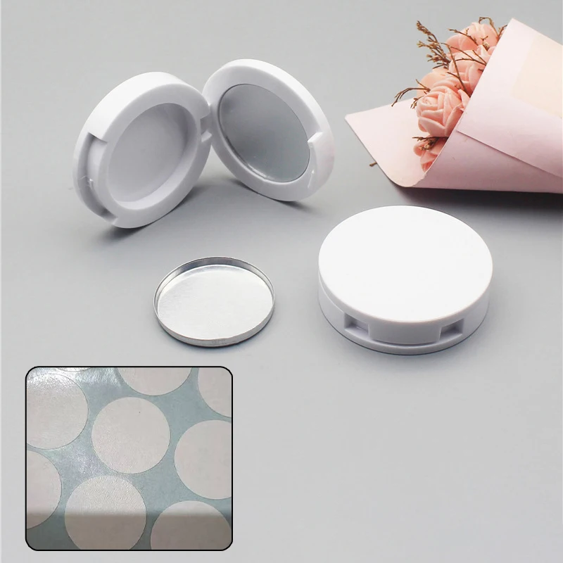 Portable Empty Palette Box With A Mirror Round Blush Eyeshadow Container Bb Cream Foundation Makeup Box Diy