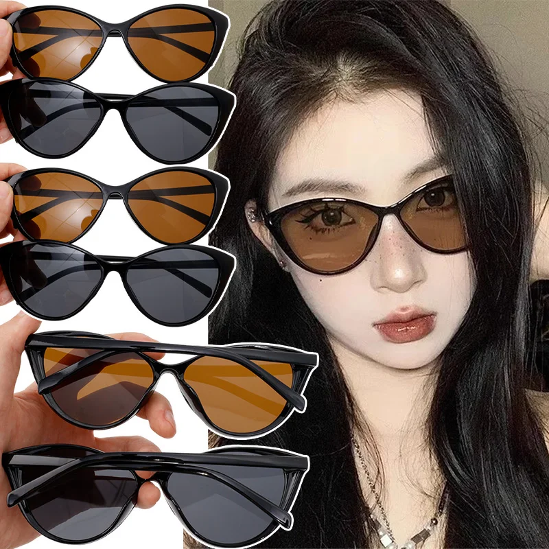 Retro Triangle Cat Sunglasses Fashion Women Korean Sun Protection Triangle Anti Blue Light Glasses for Men Sun Eyewear Outdoors