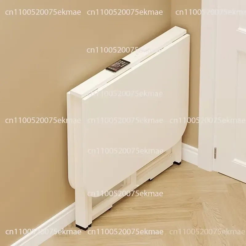 Small apartment rectangular telescopic dining table simple folding table chair folding installation folding dining table