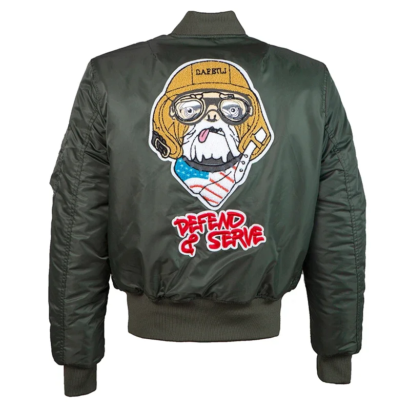 

Зимняя летная куртка-бомбер 2025 года, винтажная университетская бейсбольная армейская куртка-пилот, зеленое пальто с надписью, одежда в стиле милитари для мужчин