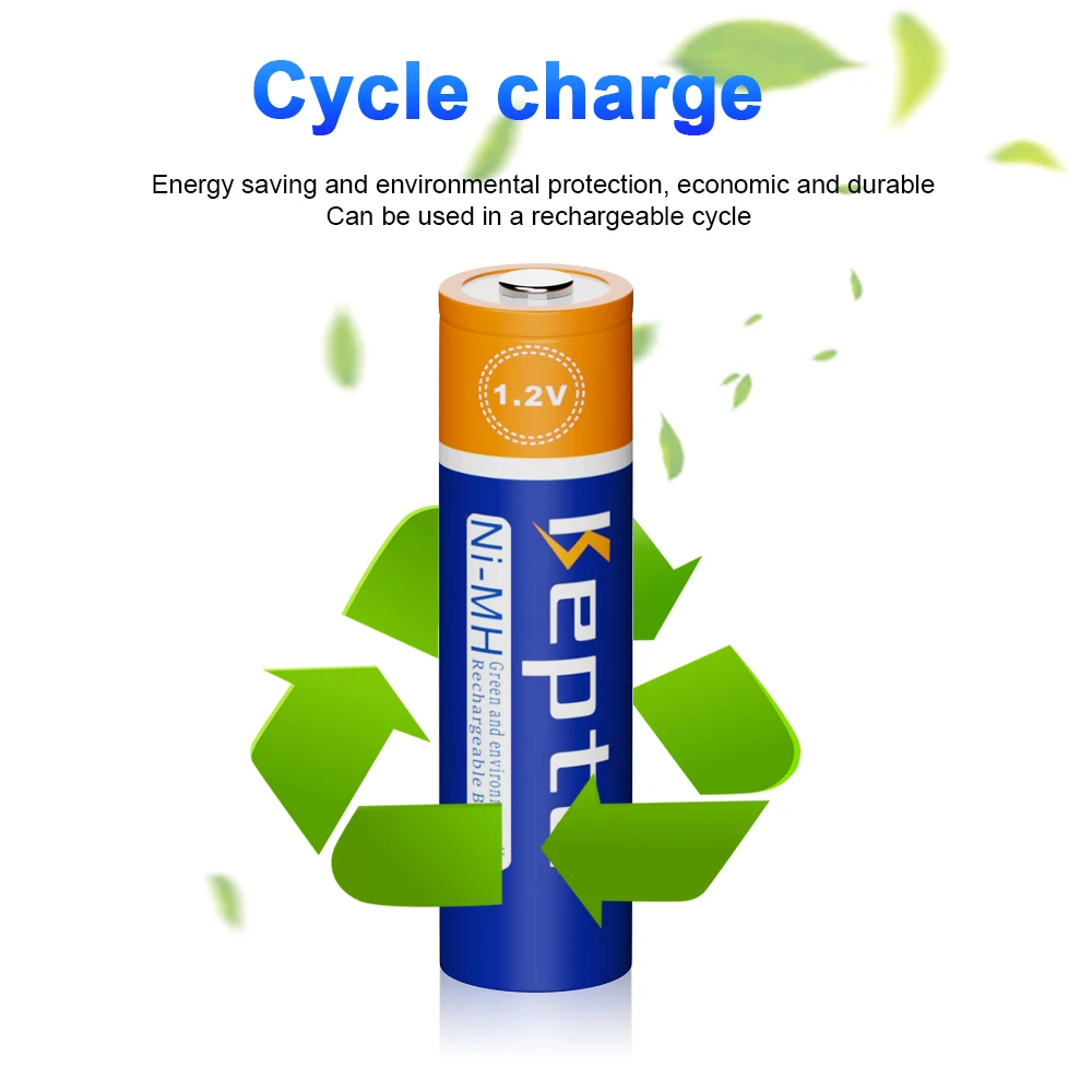 Keptu 1.2V AA Rechargeable Batteries 2500mAh + 1.2V AAA Battery 1000mAh Ni-MH AA AAA Rechargeable Batteries for Camera Toy Mouse