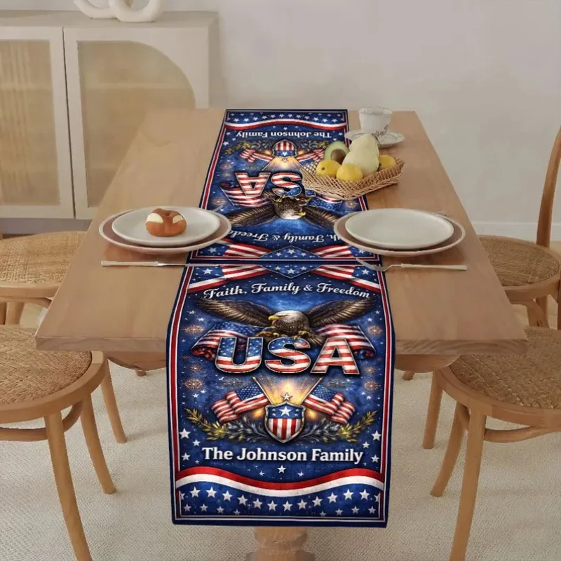 VIKAMA American Independence Day, Able Runner Decoration, Patriotic Theme, Dining Table Decoration Home Decoration
