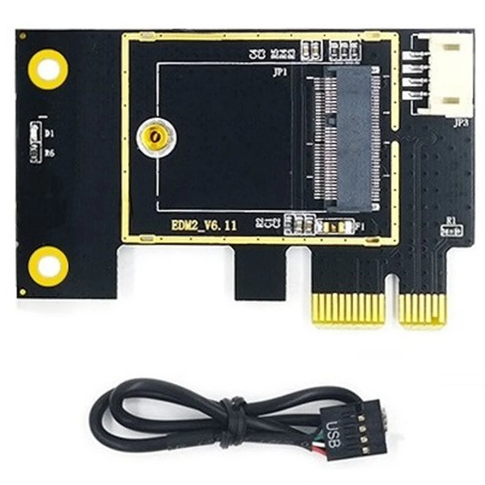 Tarjeta adaptadora de tarjeta de red inalámbrica NGFF M.2 a PCIE compatible con tarjeta de red 7260 8265 1650 1675X AX200 AX210