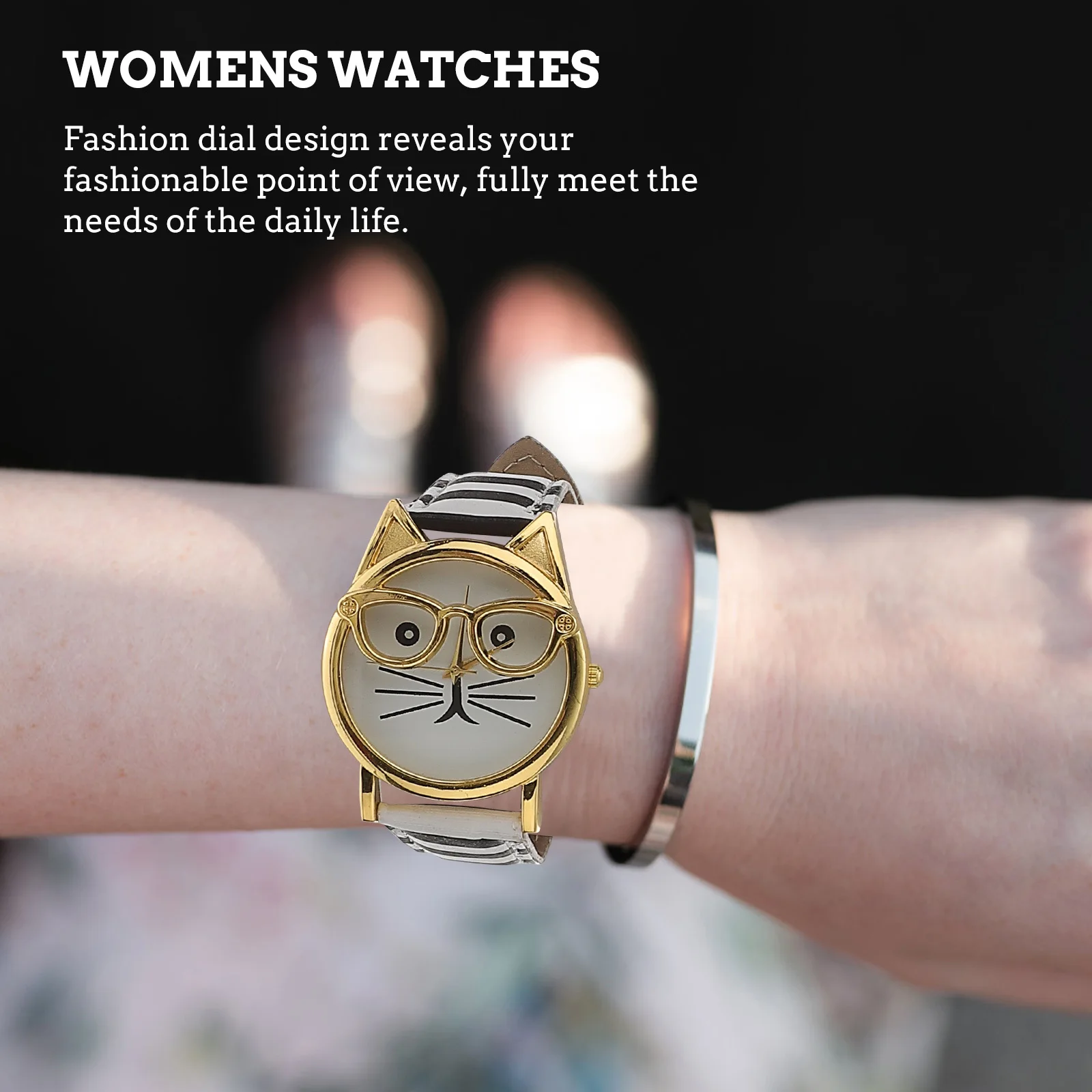 

Кварцевые часы с ремешком из искусственной кожи для девочек, милые детские часы с изображением кошачьей бороды и мультяшным циферблатом для студентов, модные кварцевые часы из прочного сплава