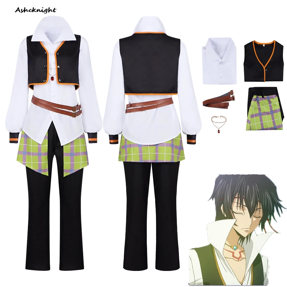 

Anime Geass of Code Cosplay Lelouch Top Pants Clothes For Men Adult Party Disguise Halloween Male Costume Carnival Outfits Suits