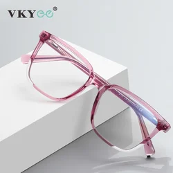 VICKY NEW IN Square Myopia Degree Glasses Women Customised Prescription Eyewear Casual Anti-Blue Light Reading Glasses 2135