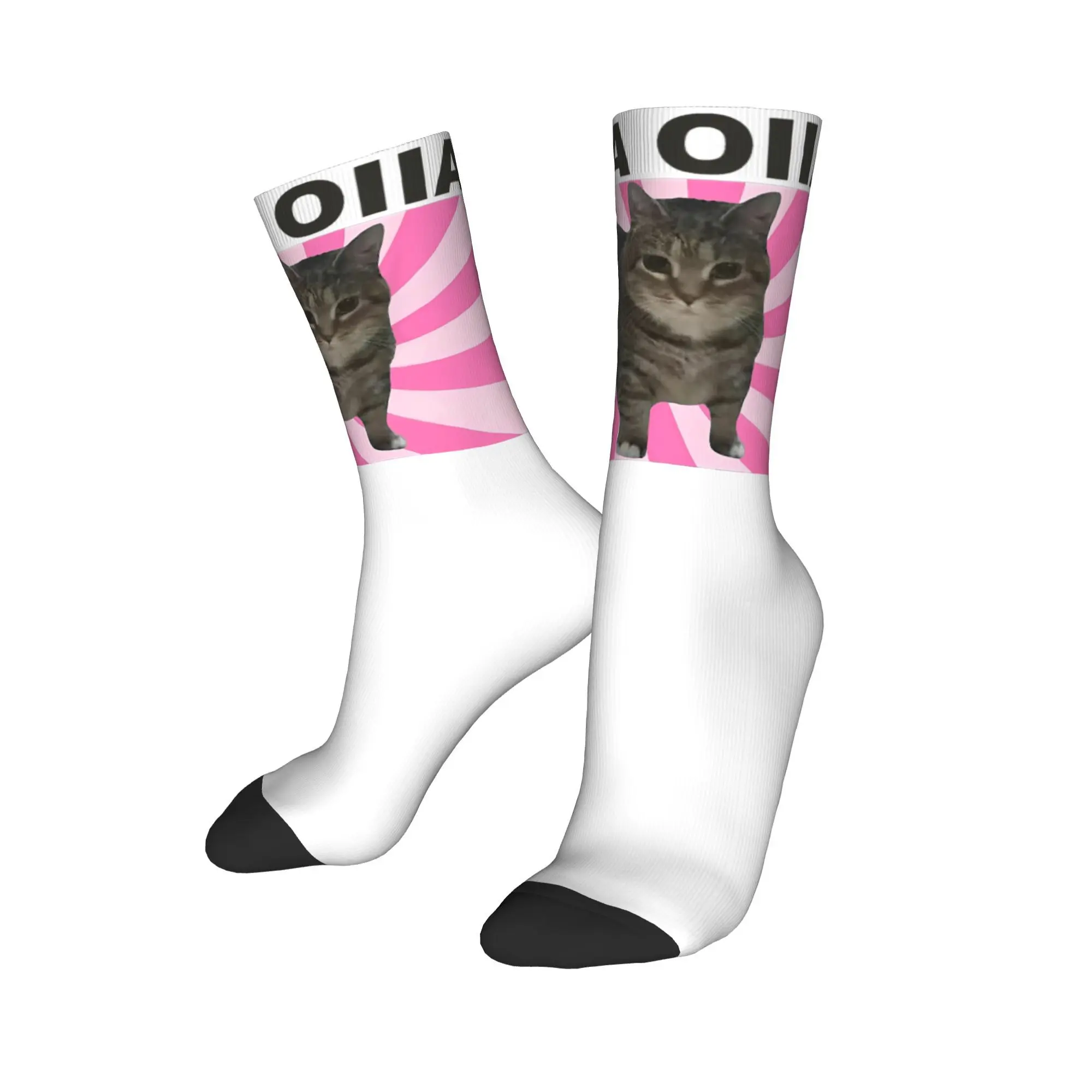 Spinning Brain Rot OIIAA OIIAA Cat Humor Calcetines Merch para hombres y mujeres Calcetines suaves cómodos mejores regalos