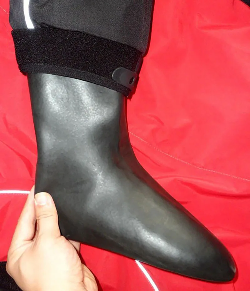 Chaussette de combinaison sèche en Latex 3D (plat), extensible, imperméable, réparation, remplacement, joints en caoutchouc, semelle, 1 paire