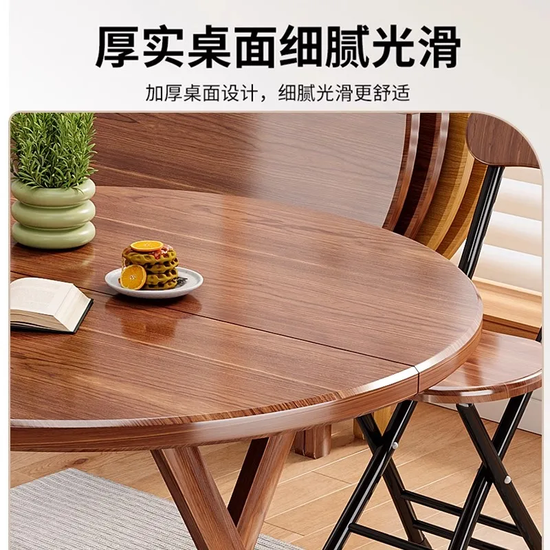 Mini Round Foldable Table Portable Small Desk For Household Dining Balcony Tea Camping Simple Indoor Outdoor Multi Use Table