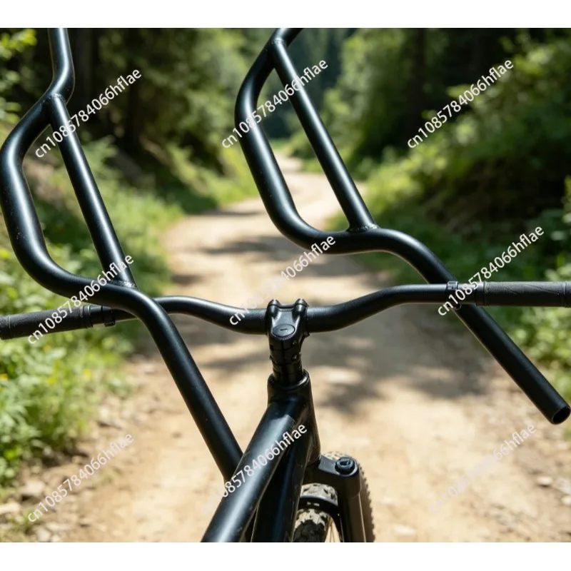 Second Generation Reinforced Alloy High Rise Bicycle Handlebar, 31.8mm Clamp Diameter, 700mm Width Bike Bar