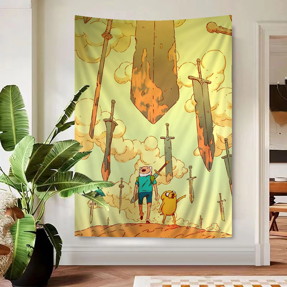 

Anime A-adventure Cartoon T-time Hippie Wall Hanging Tapestries For Living Room Home Dorm Decor Art Home Decor