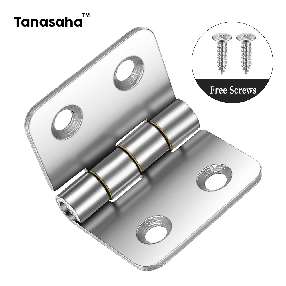 304 Stainless Steel Door Hinge Thickened Bearing Plane Hinges Simulation Folding For Cabinet Wardrobe Door Furniture Fittings