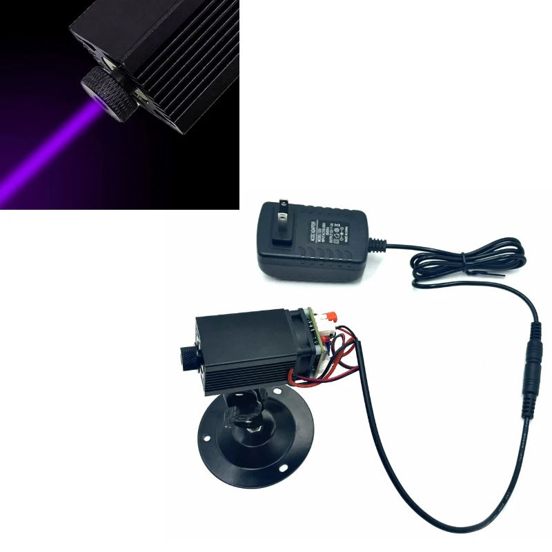 Violet/Blue 405nm 800mW Focusable Laser Engraving Module TTL 12V Power Holder