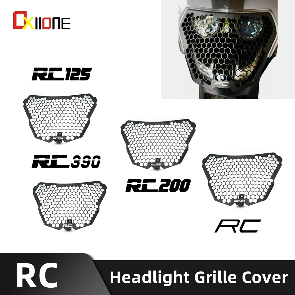 

For RC 125 200 390 2014-2021 2020 2019 2018 2017 Headlight Grille Guard Cover Protector RC125 RC200 RC390 Motorcycle Accessories