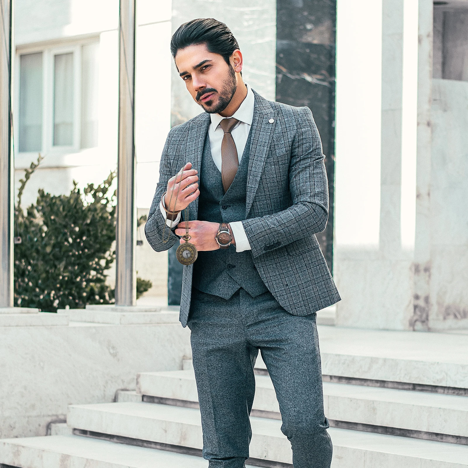 Roman Numeral Pocket Watch for Women Vintage Hanging Waist Timepiece Durable Zinc Alloy Chain Practical Accessories