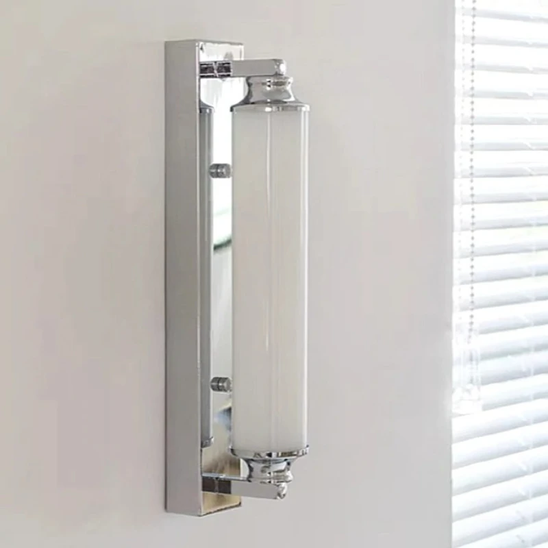 

Long Wall Lamp Corridor Entrance Porch Stainless Steel Wall Lamp American Retro Industrial Style Cafe Sink Mirror Headlight