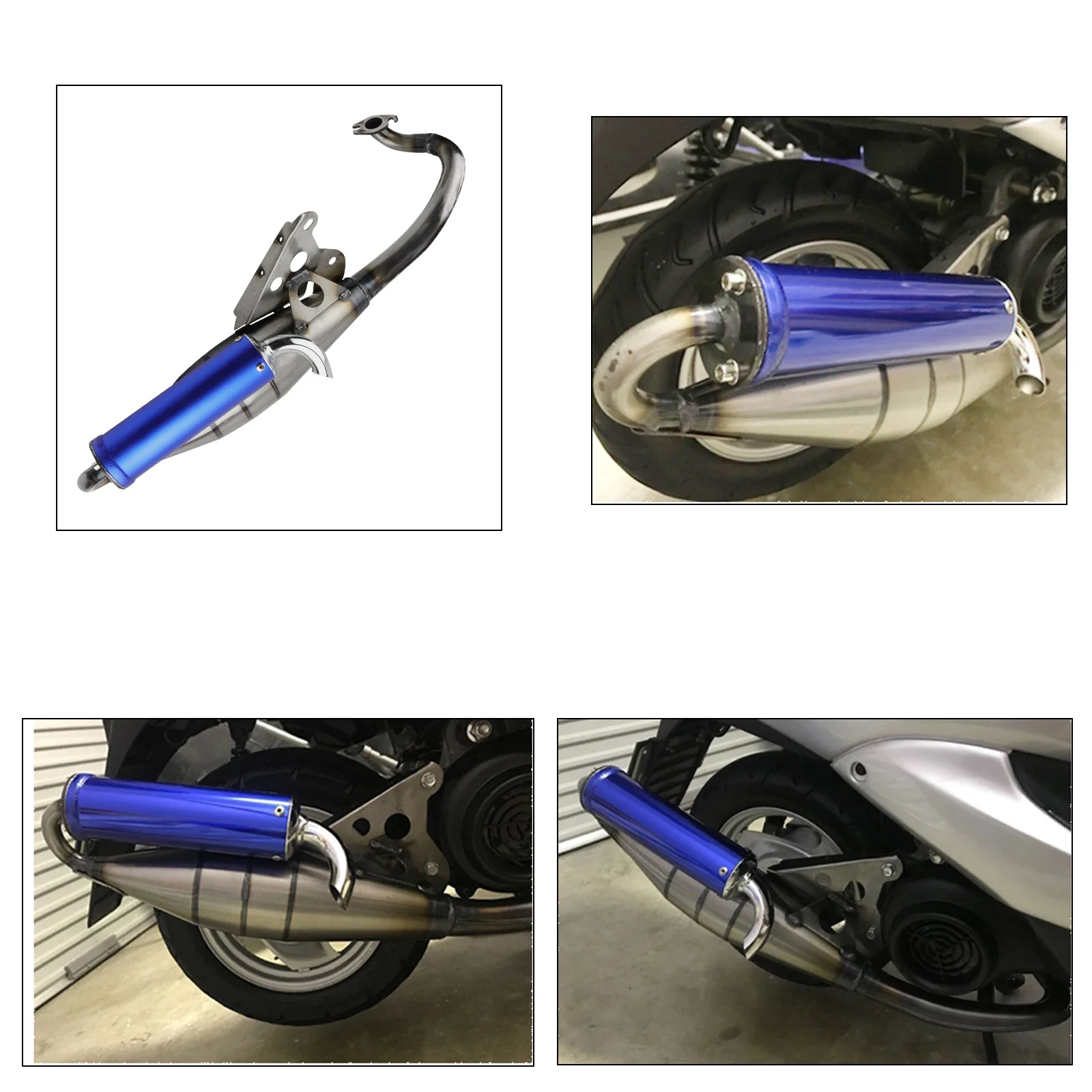 Performance 2 Stroke Exhaust Muffler Pipe Silencer for Yamaha Breeze Jog 50 50cc Engine Motor Scooter Moped 1E40QMB 1PE40QMB