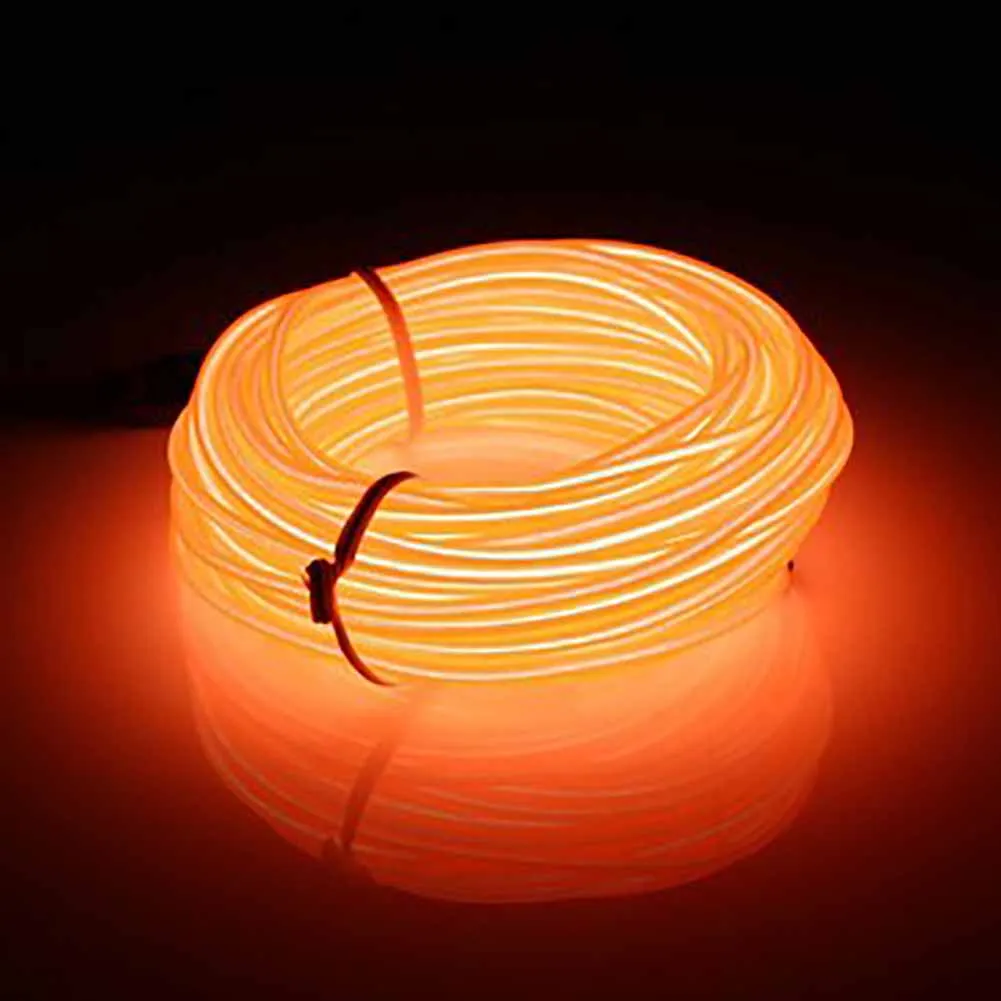 10M LED EL wire light Flexible Soft Tube Wire Neon Glow Car Rope Strip Light Xmas DIY Decor for Pineapple Christmas Tree