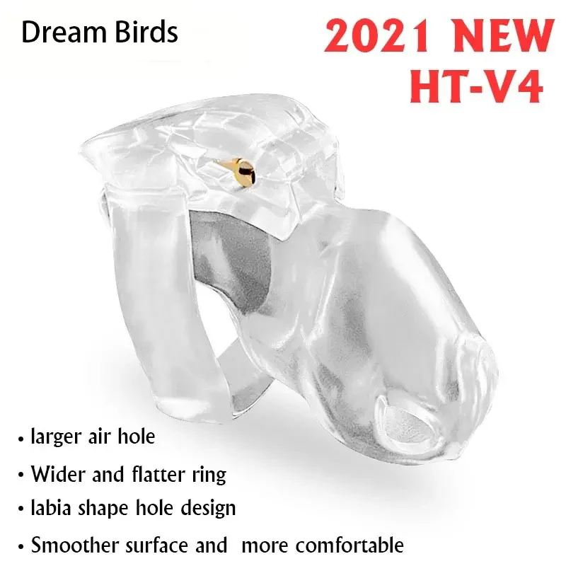 Dream Birds 2021 New Male Chastity Device HT-V4 Set Keuschheitsgurtel Cock Cage Penis Ring Bondage Belt Fetish Adult Sex Toys