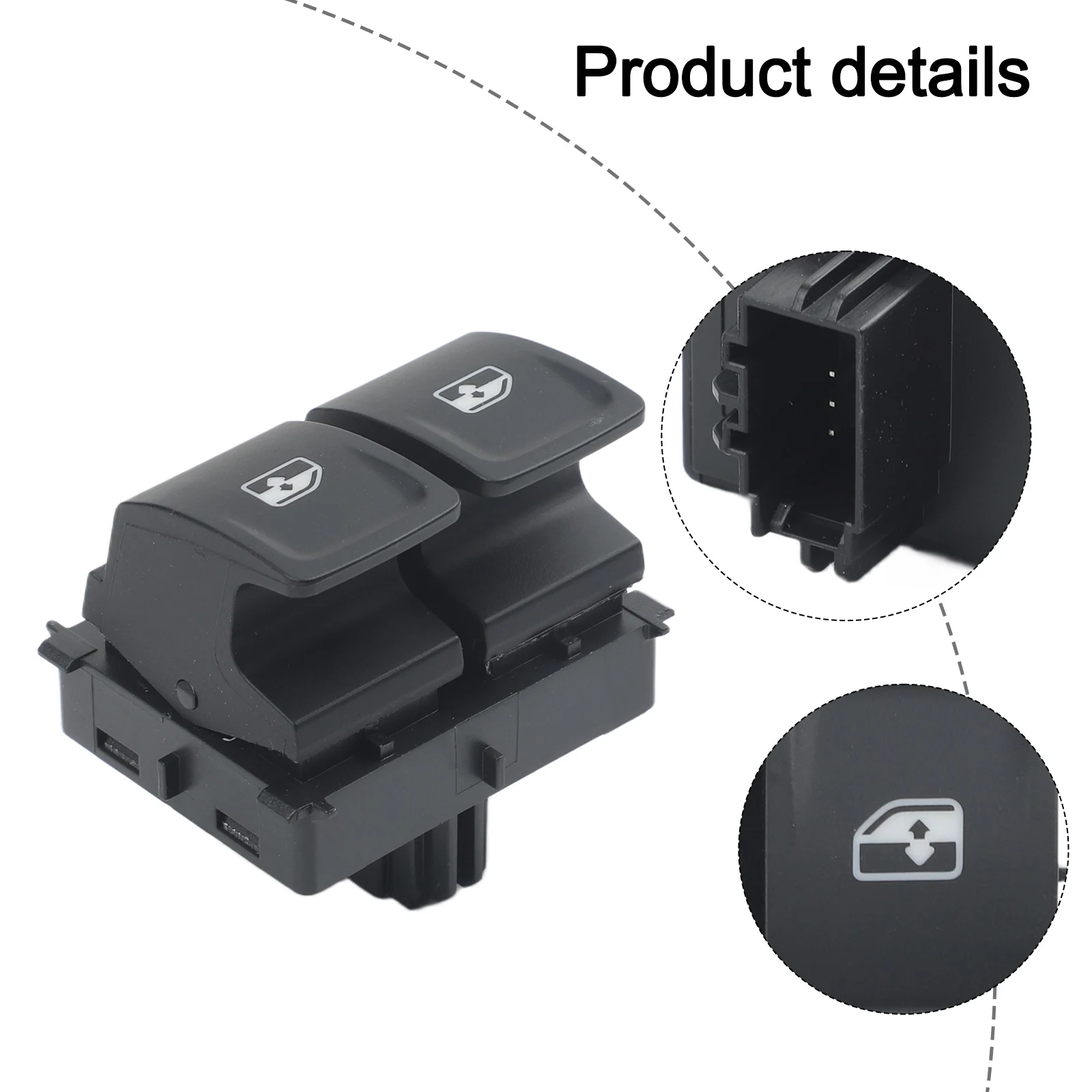 Window Switch Module Black Power Window Switch Responsive Operation Seamless Electrical Integration For Fabia Replacement