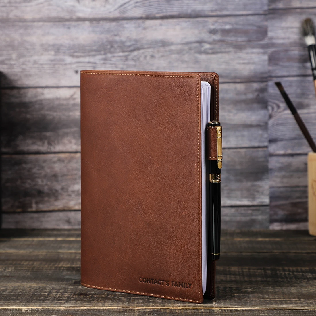 vintage-crazy-horse-leather-book-cover-protector-case-with-pen-holder-notebook-travel-journal-school-office-supplies